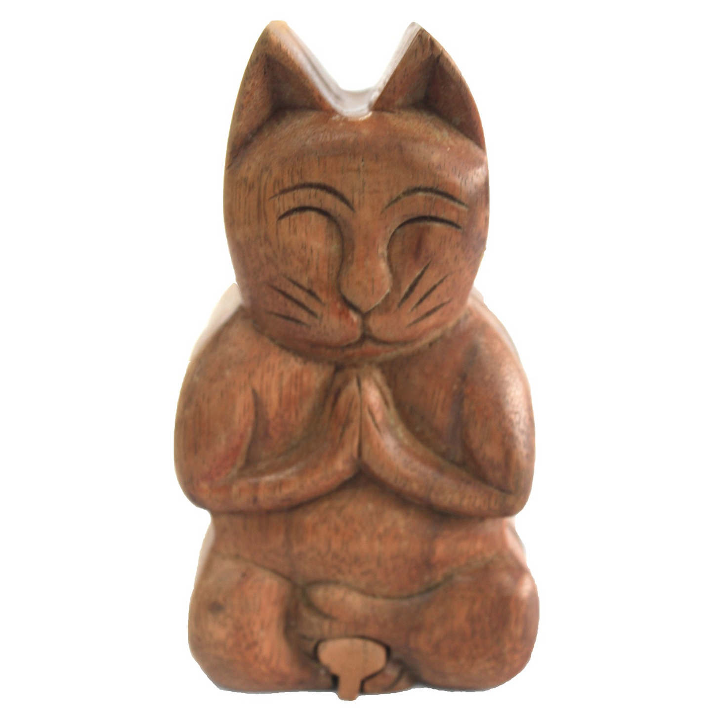 Bali Magic Box - Yoga Cat | Handmade Wooden Puzzle Box | Intricate Design & Handcrafted Quality - BEYRUN