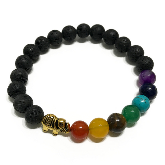 Lava Stone Bracelet - Elephant Chakra | Buy Now at Ancient Wisdom - BEYRUN