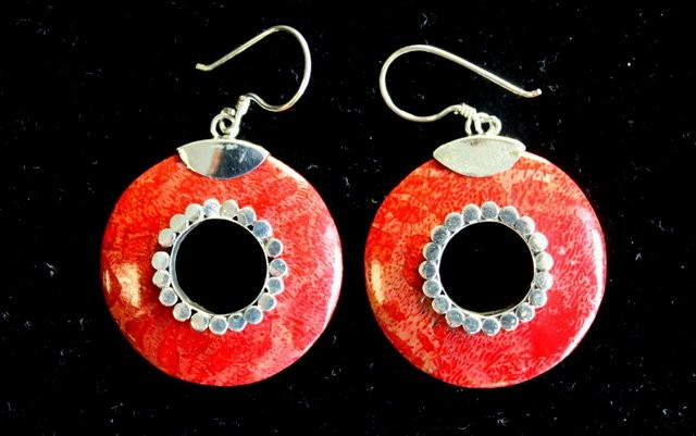 925 Silver Earrings - Handmade Do-nuts from Bali - BEYRUN