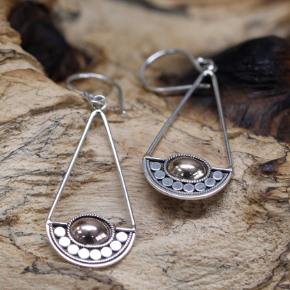 Silver & Gold Earring - Luna Balance | Ethically Sourced Elegant Jewelry - BEYRUN