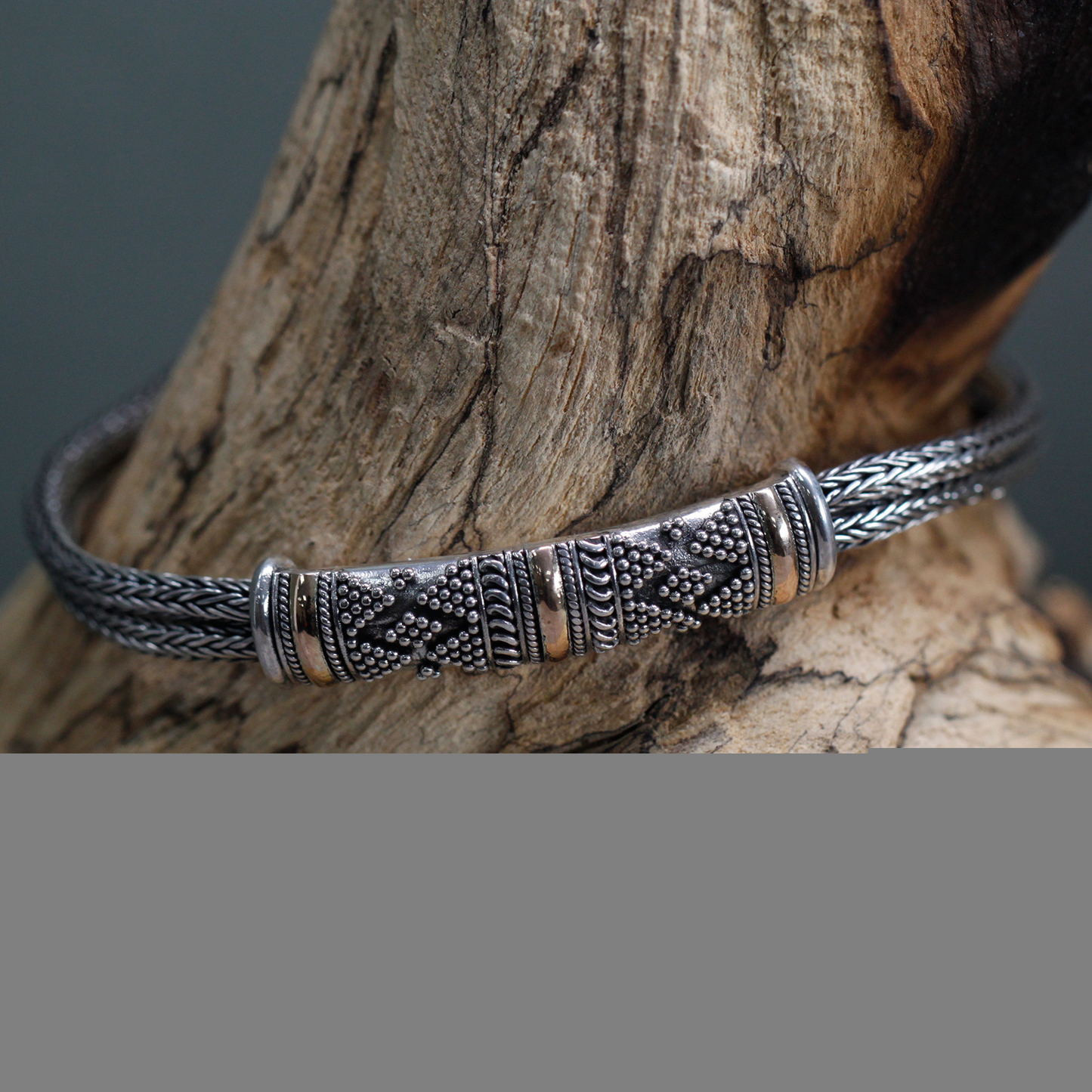 Elegant Silver & Gold Unisex Chain Bracelet at Ancient Wisdom - BEYRUN