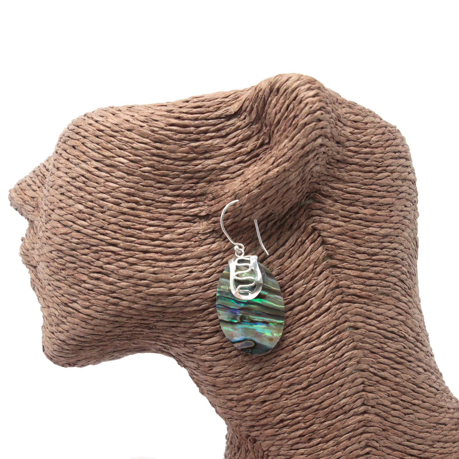 Handmade Abalone Shell & Silver Earrings - Exquisite Bali Design - BEYRUN