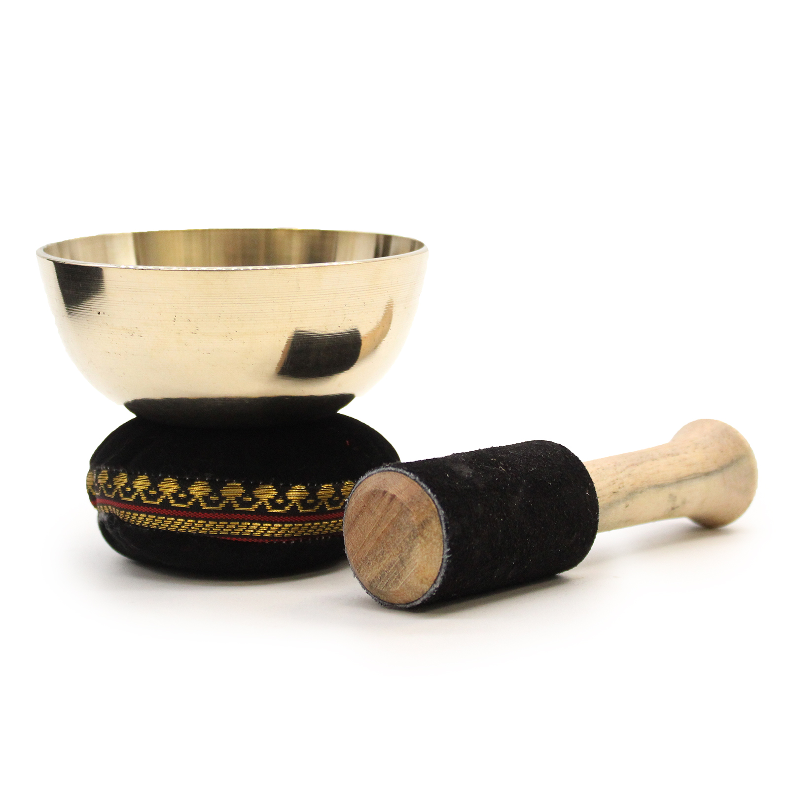 Brass Singing Bowl Gift Set - 9cm | Tibetan Sound Therapy, Meditation & Mindfulness Kit - BEYRUN