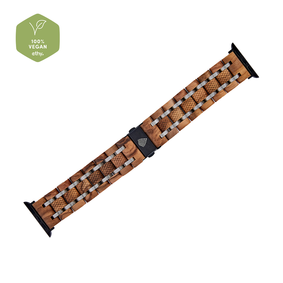 The Olive Apple Watch Strap - Sustainable Wooden Band for Apple Watch - BEYRUN