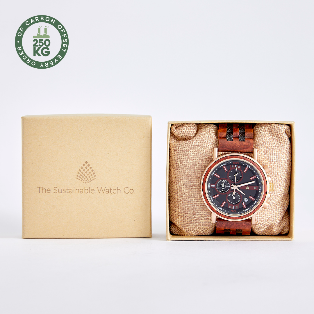 The Redwood Watch - Eco-Friendly Handmade Chronograph with Recycled Wood - BEYRUN