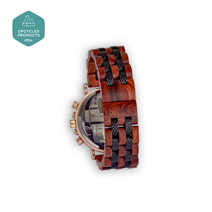 The Redwood Watch - Eco-Friendly Handmade Chronograph with Recycled Wood - BEYRUN