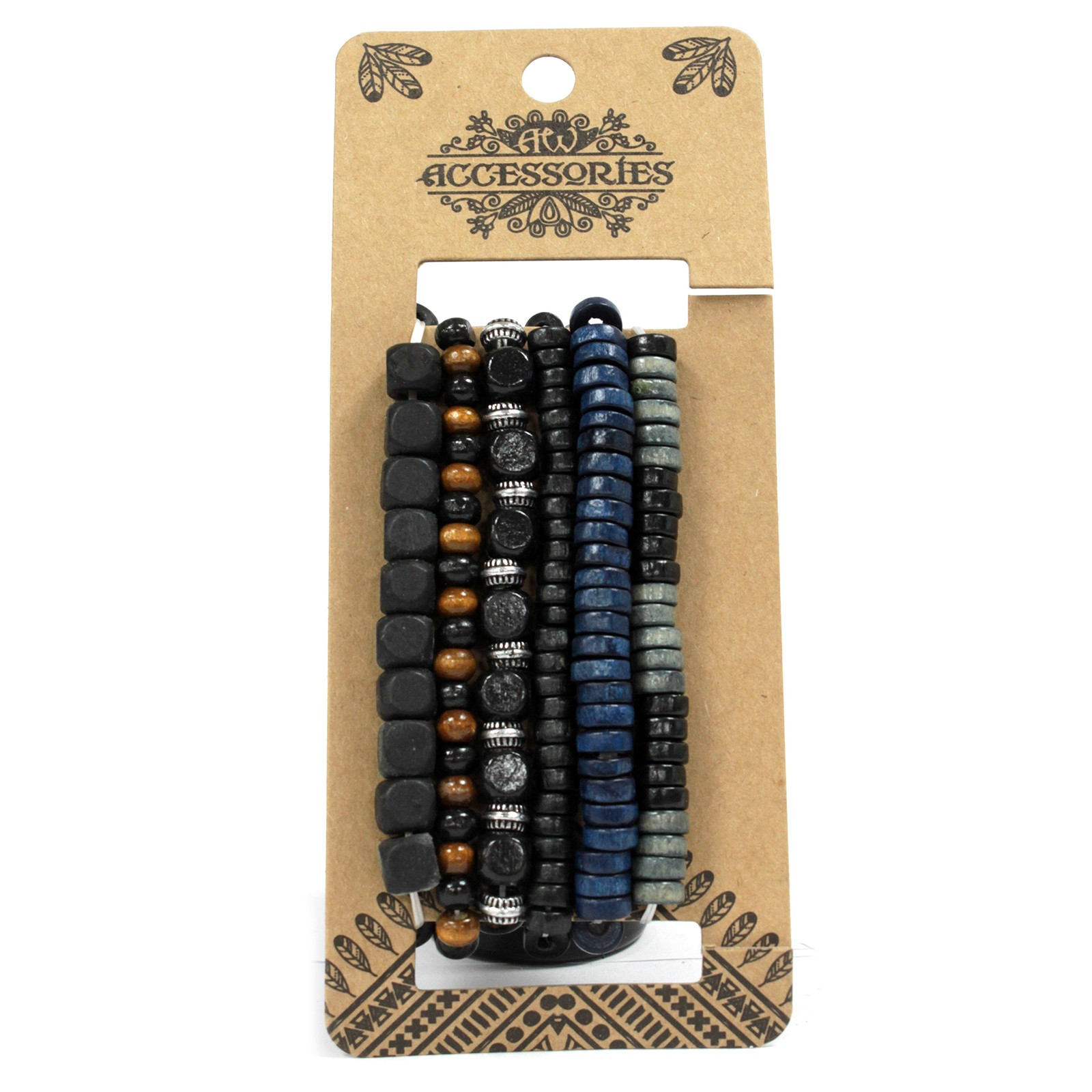 Moody & Blue Men's Bracelet Sets - Stylish Leather & Metal Charm Designs - BEYRUN