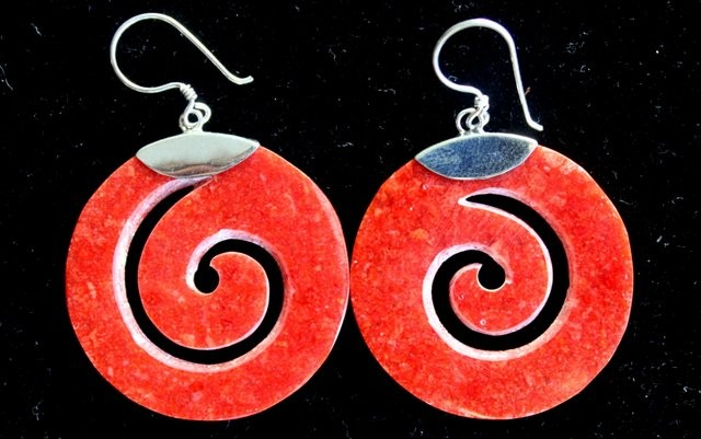 Elegant 925 Silver Earrings - Scroll Design | Hand-Made in Bali - BEYRUN