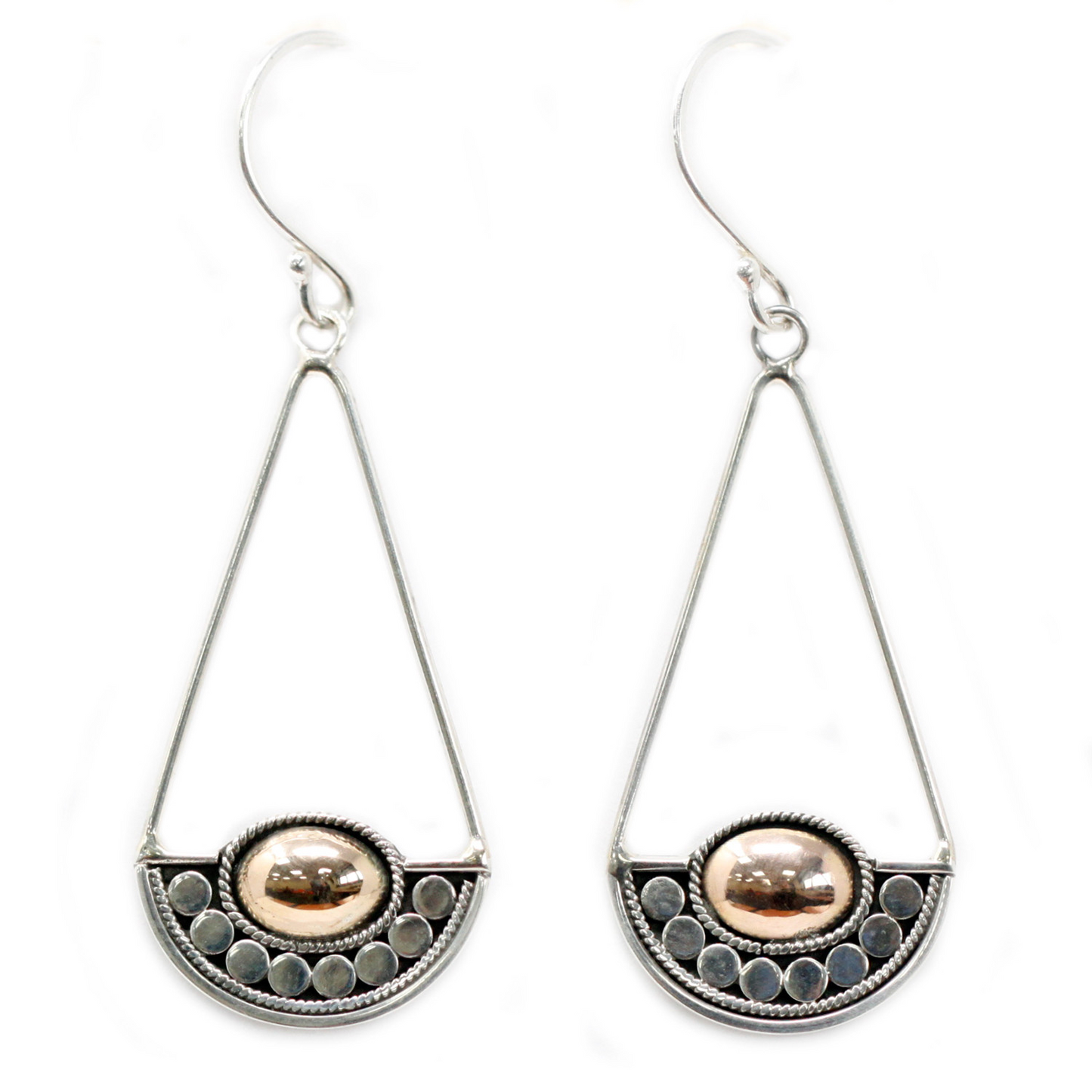 Silver & Gold Earring - Luna Balance | Ethically Sourced Elegant Jewelry - BEYRUN