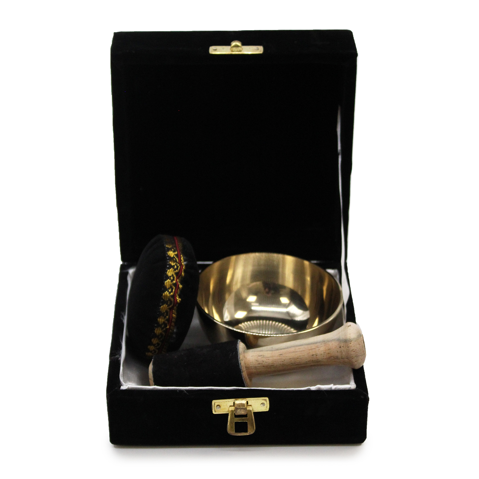 Brass Singing Bowl Gift Set - 9cm | Tibetan Sound Therapy, Meditation & Mindfulness Kit - BEYRUN