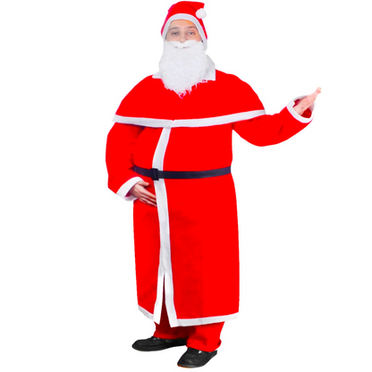 Deluxe Santa Claus Christmas Costume Robe Set - Transform into Santa, Spread Holiday Cheer! - BEYRUN