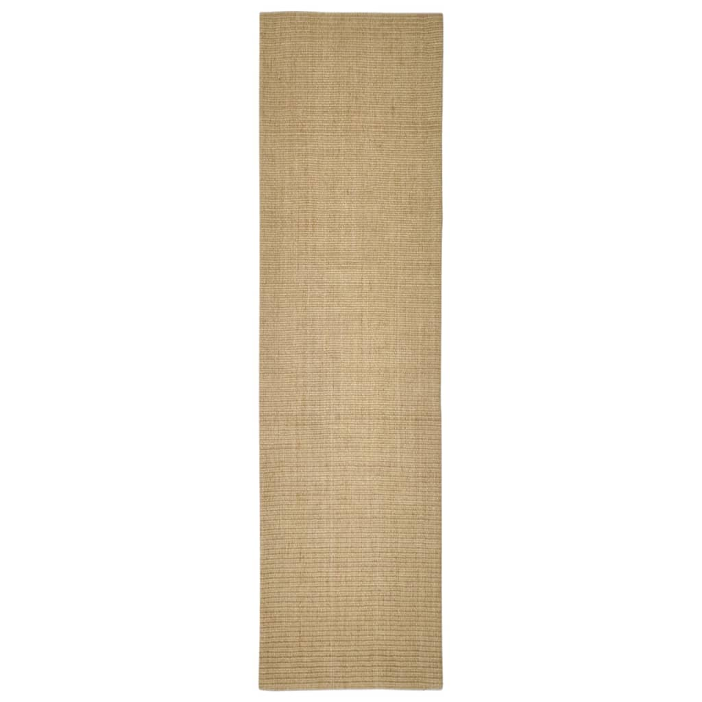 vidaXL Natural Sisal Rug - 80x300 cm | Durable, Eco-Friendly Carpet with Anti-Slip Backing - BEYRUN