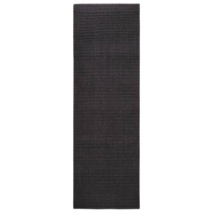 vidaXL Natural Sisal Rug - 80x250 cm | Black | Durable & Versatile - BEYRUN