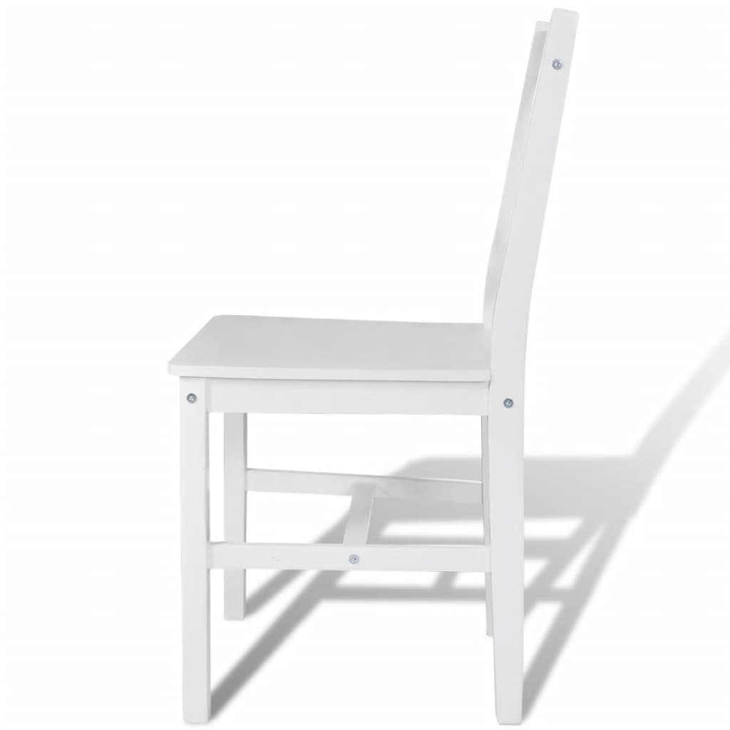 vidaXL Dining Chairs 4 pcs White Pinewood - Elegant, Durable, and Comfortable - BEYRUN