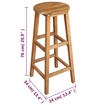 vidaXL 7-Piece Bar Table and Stool Set – Solid Acacia Wood, Ideal for Indoor & Outdoor Use - BEYRUN