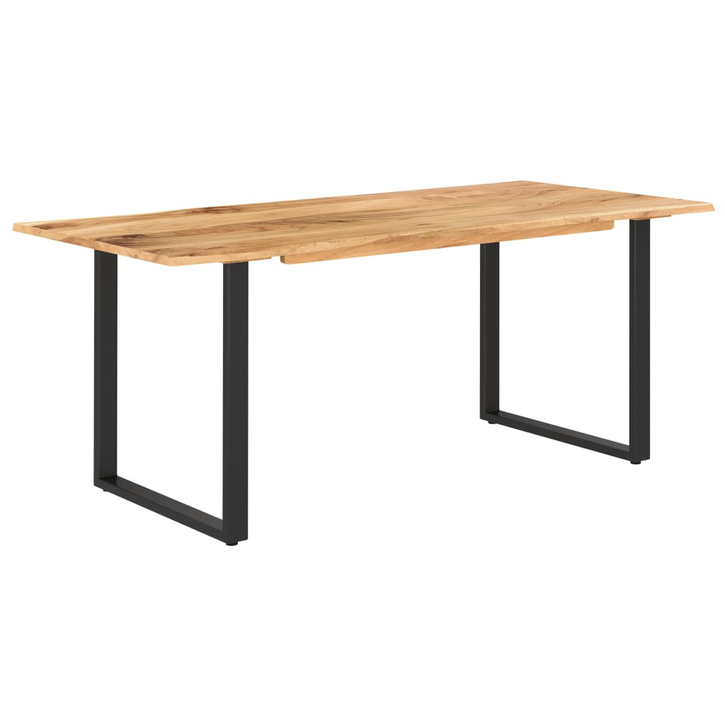 vidaXL Solid Acacia Wood Dining Table 180x90x76 cm - Industrial Rustic Style - BEYRUN