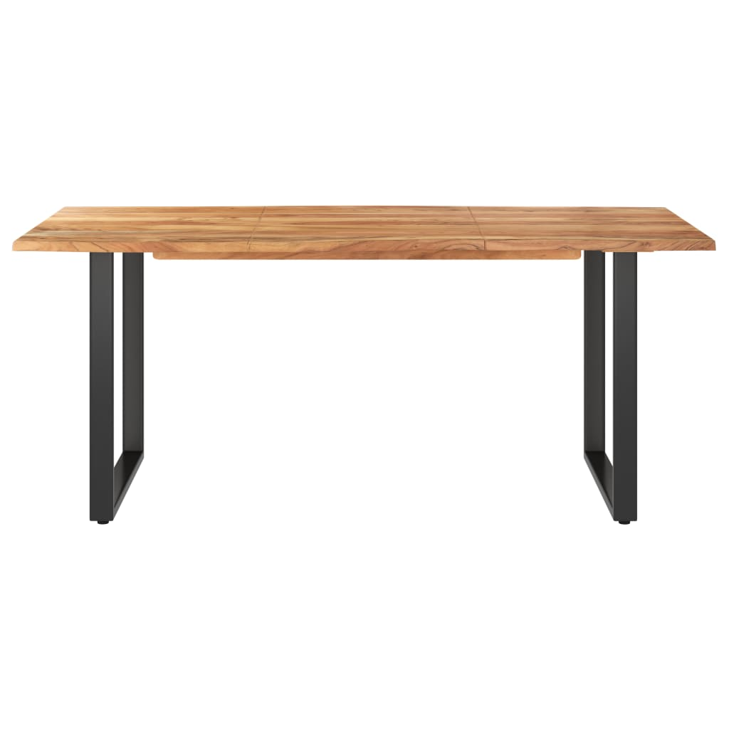 vidaXL Solid Acacia Wood Dining Table 180x90x76 cm - Industrial Rustic Style - BEYRUN