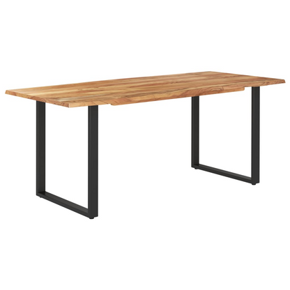 vidaXL Solid Acacia Wood Dining Table 180x90x76 cm - Industrial Rustic Style - BEYRUN