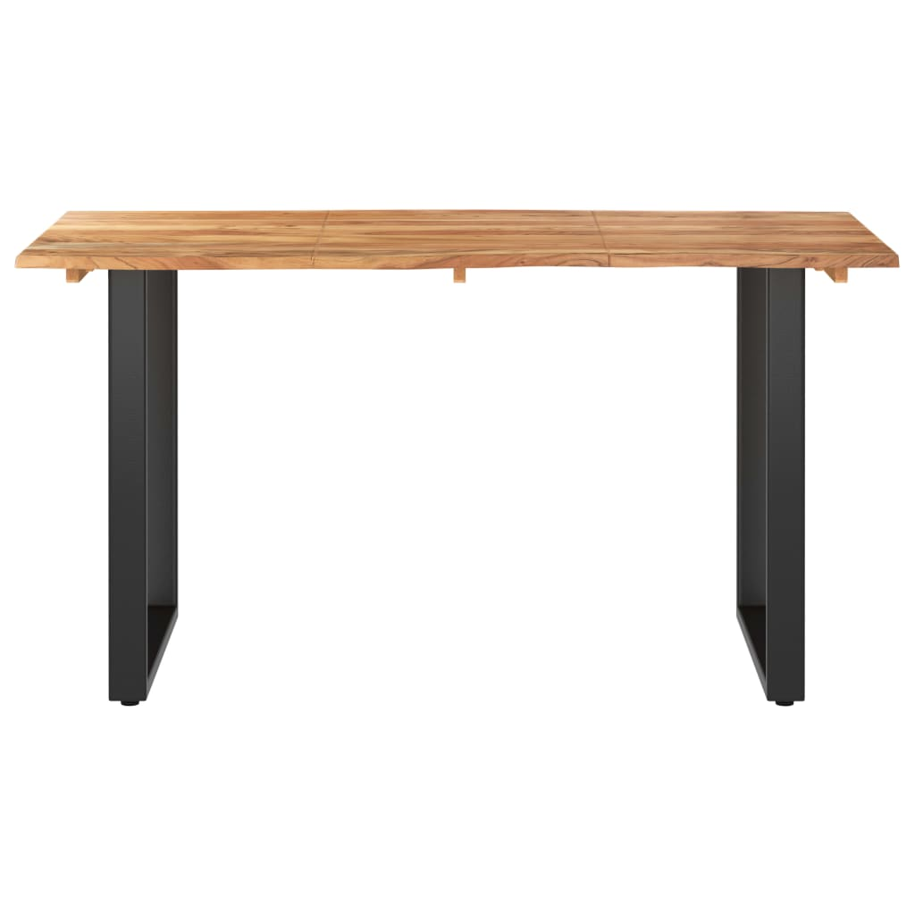 vidaXL Solid Acacia Wood Dining Table | 140x70x76 cm | Industrial Rustic Style - BEYRUN