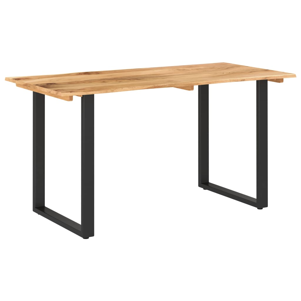 vidaXL Solid Acacia Wood Dining Table | 140x70x76 cm | Industrial Rustic Style - BEYRUN