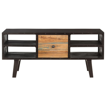 vidaXL Vintage Reclaimed Wood Coffee Table - 100x50x45 cm with Storage - BEYRUN