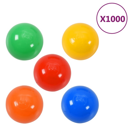 vidaXL 1000 pcs Multicolour Play Balls for Kids - Durable & Safe - BEYRUN