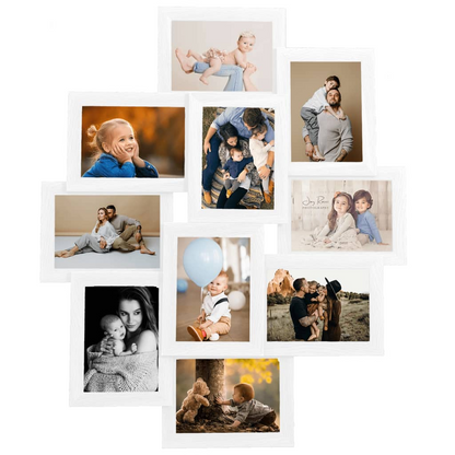 vidaXL Collage Photo Frame - Elegant Display for Cherished Memories | 10 Photo Capacity - BEYRUN