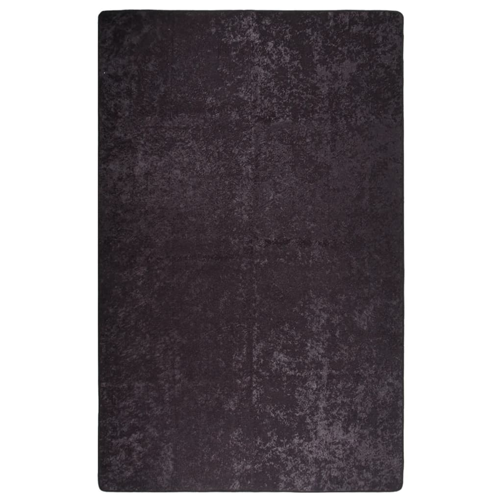 vidaXL Washable Rug 160x230 cm Anthracite Anti-Slip Velvet Carpet - Luxury and Durability - BEYRUN