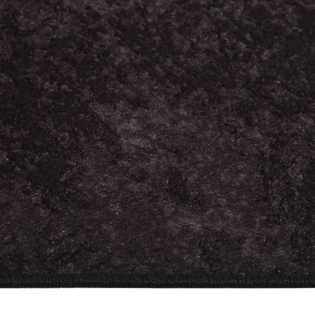 vidaXL Washable Rug 160x230 cm Anthracite Anti-Slip Velvet Carpet - Luxury and Durability - BEYRUN