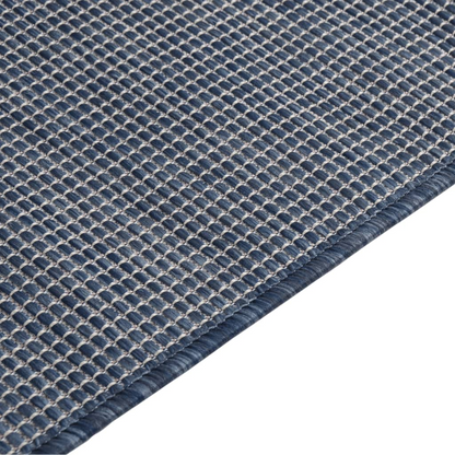 vidaXL Outdoor Flatweave Rug - 160x230 cm Blue | Weather & UV Resistant | Enhance Your Outdoor Space - BEYRUN