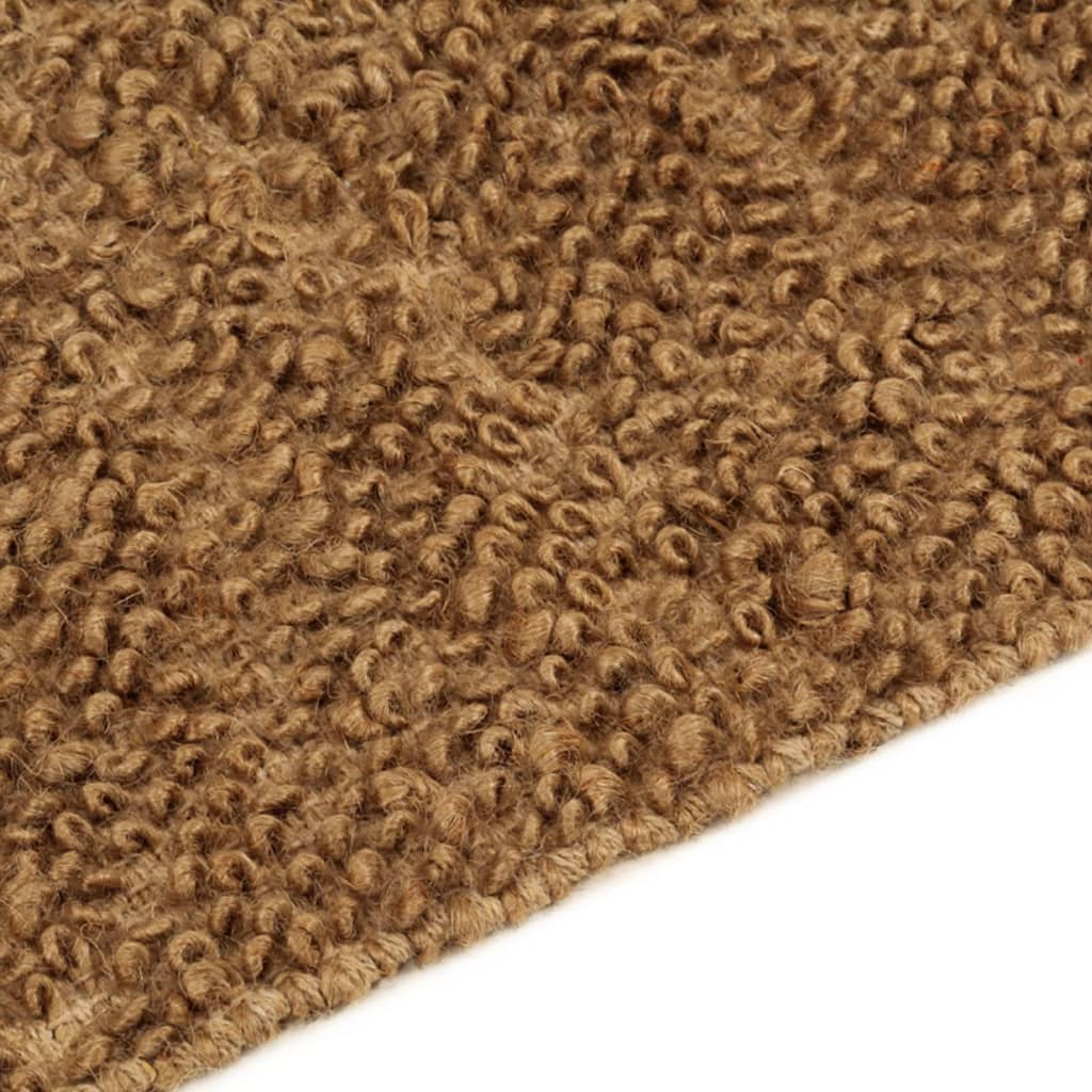 vidaXL Handmade Loop Pile Rug - Eco-Friendly Jute & Cotton Carpet, 120x180 cm, Natural - BEYRUN