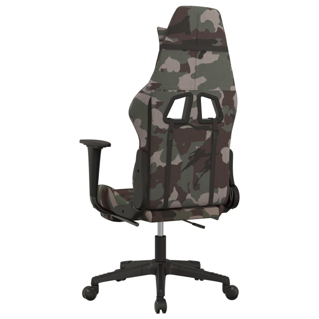 vidaXL Ergonomic Swivel Gaming Chair with Footrest - Black & Camouflage | Ultimate Comfort for Gamers - BEYRUN