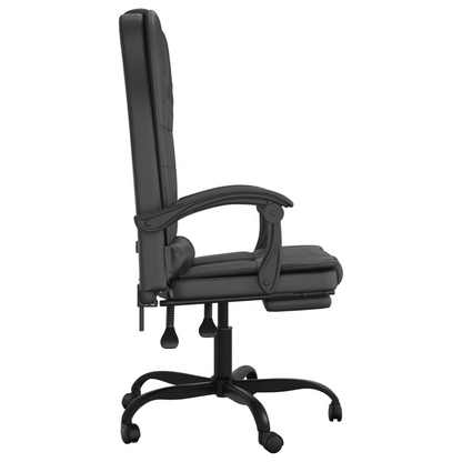 vidaXL Massage Reclining Office Chair Black Faux Leather – Comfortable & Stylish - BEYRUN