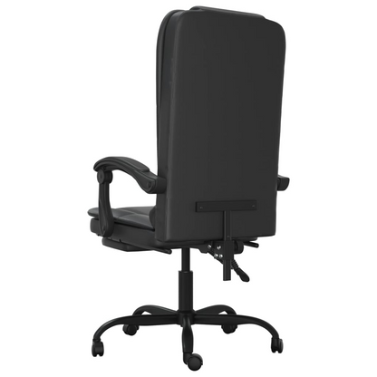 vidaXL Massage Reclining Office Chair Black Faux Leather – Comfortable & Stylish - BEYRUN