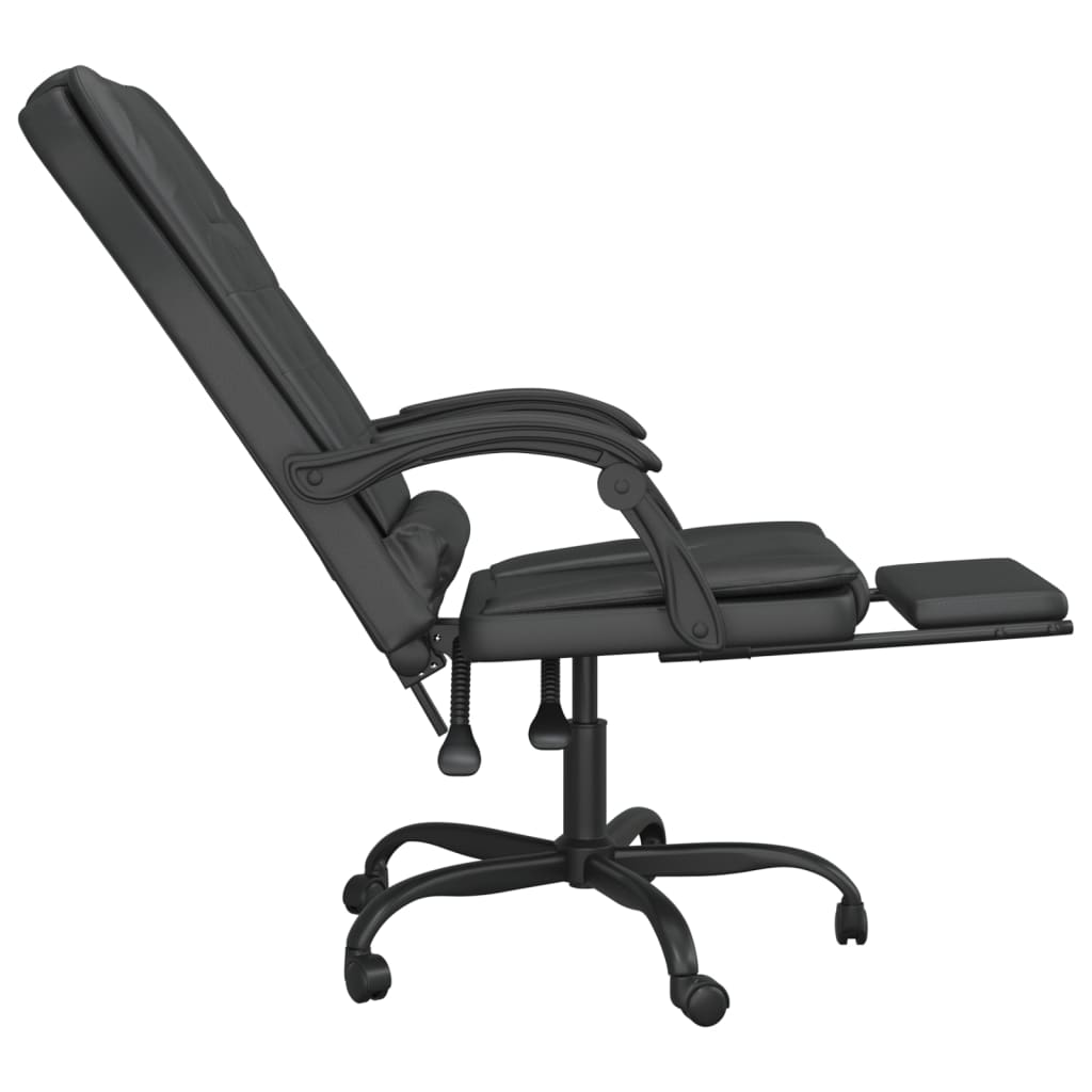 vidaXL Massage Reclining Office Chair Black Faux Leather – Comfortable & Stylish - BEYRUN