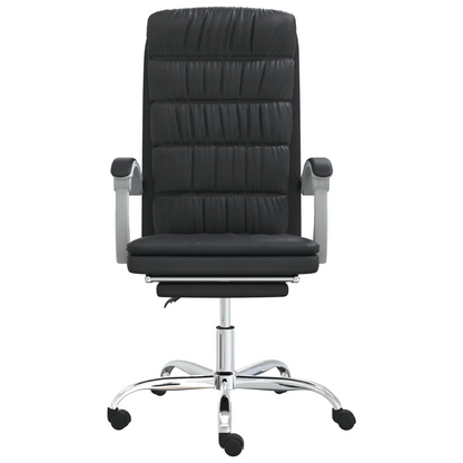 vidaXL Black Faux Leather Reclining Office Chair - Ultimate Comfort and Style for Your Workspace - BEYRUN