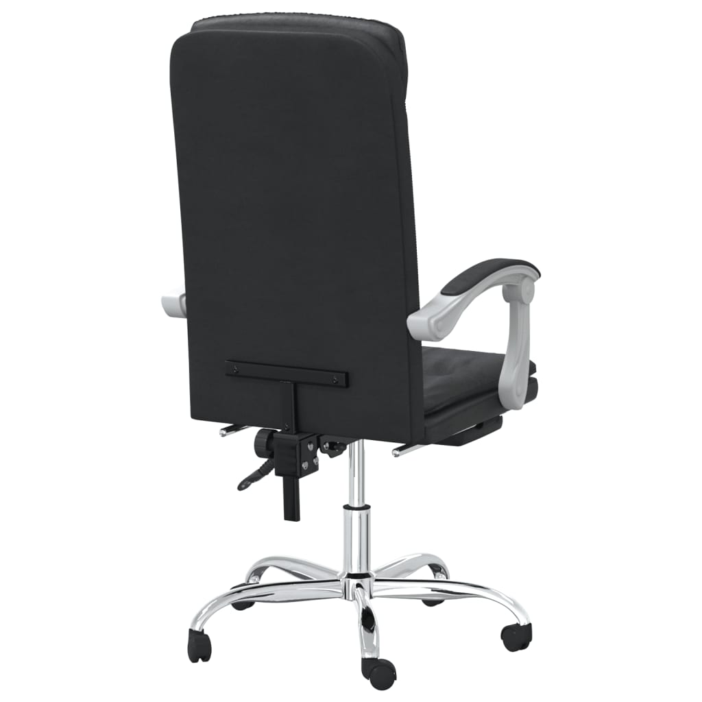 vidaXL Black Faux Leather Reclining Office Chair - Ultimate Comfort and Style for Your Workspace - BEYRUN