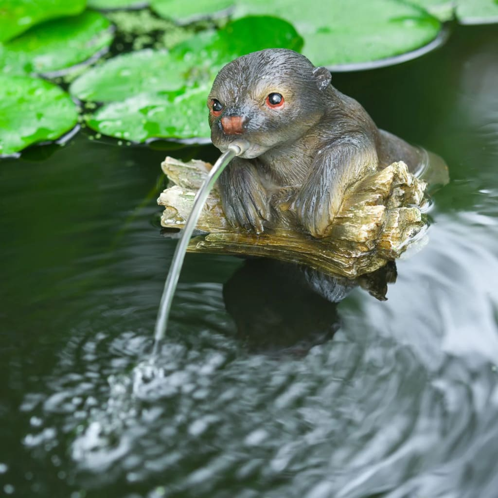 Ubbink Floating Spitter Garden Fountain Otter - Elegant, Weather-Resistant Water Feature for Your Pond - BEYRUN