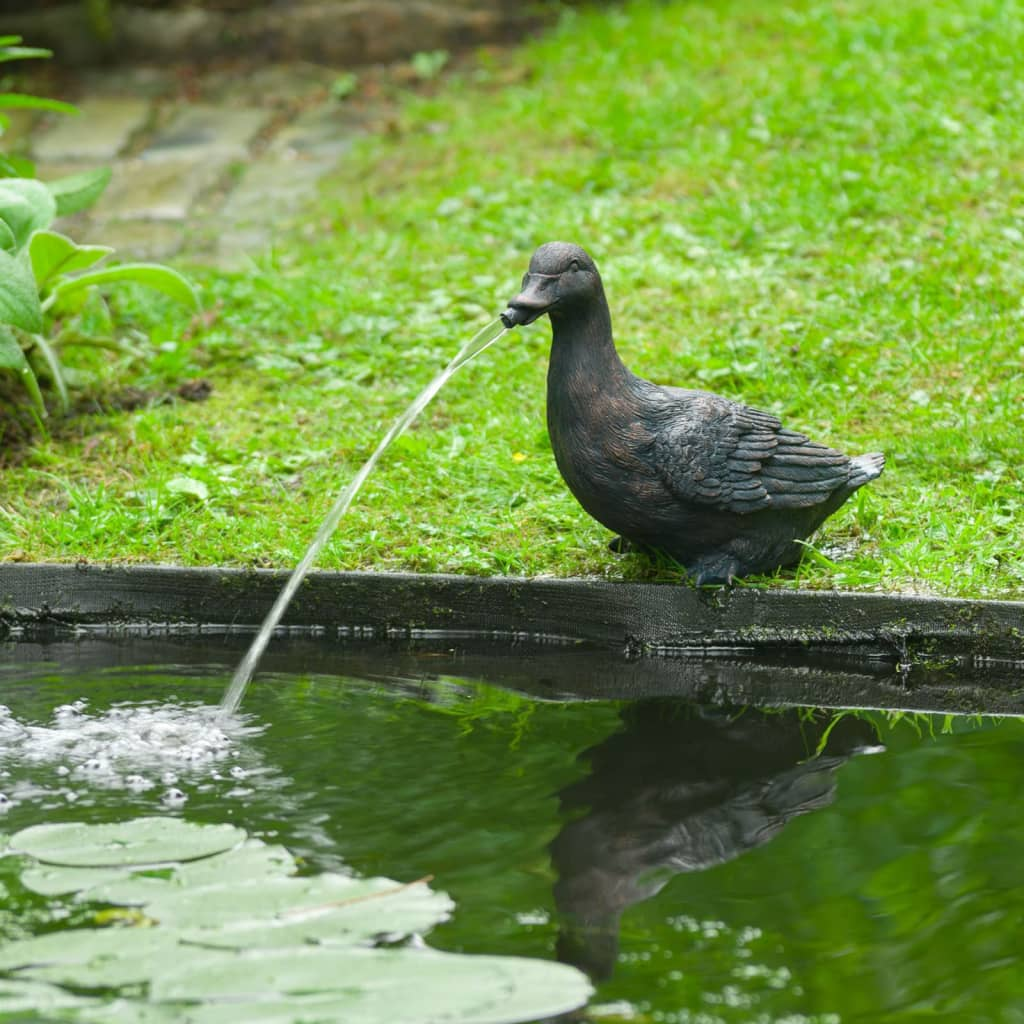 Ubbink Spitter Garden Fountain Duck with Elegant Bronze Accents - Weather Resistant & Durable - BEYRUN