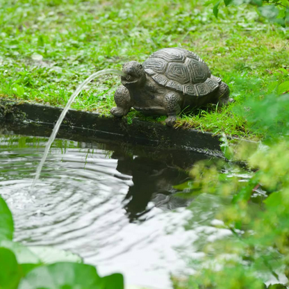 Ubbink Spitter Garden Fountain Turtle - Elegant Turtle Water Feature with Bronze Accents for Outdoor Décor - BEYRUN