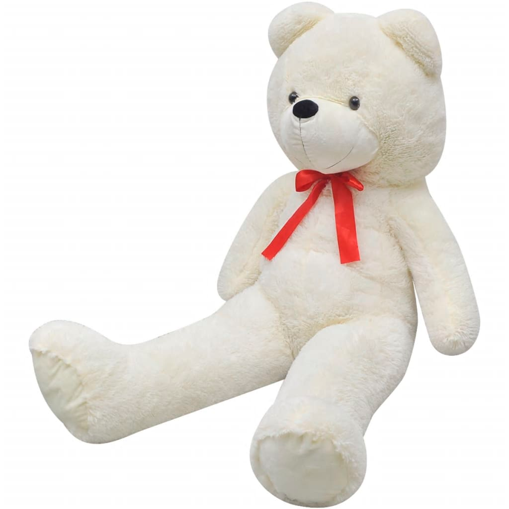 vidaXL XXL Soft Plush Teddy Bear Toy White 135 cm - BEYRUN