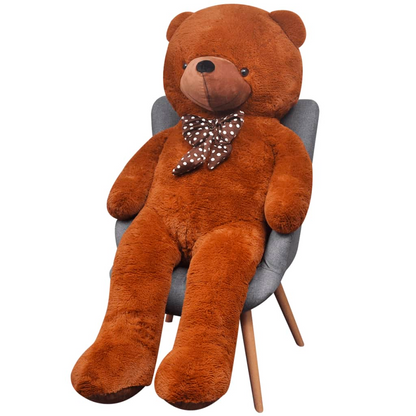 vidaXL XXL Soft Plush Teddy Bear - 160 cm Brown Giant Cuddly Toy