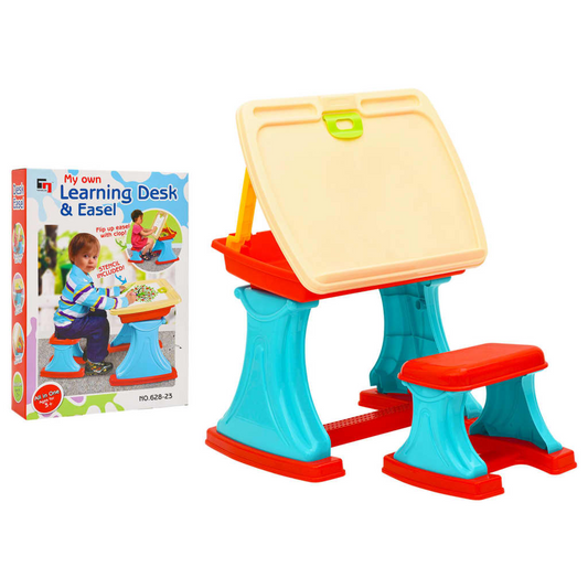 vidaXL Children Learning Desk & Easel Adjustable - Multi-Functional, Foldable, and Fun - BEYRUN