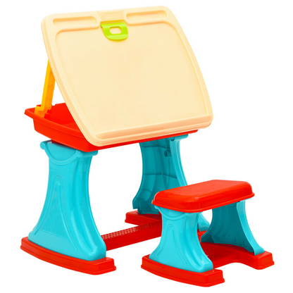 vidaXL Children Learning Desk & Easel Adjustable - Multi-Functional, Foldable, and Fun - BEYRUN