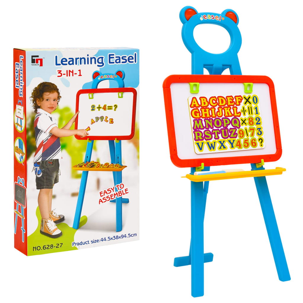 vidaXL 2-1 Children Easel with Chalkboard and Whiteboard - Multifunctional Learning Tool - BEYRUN