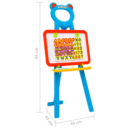 vidaXL 2-1 Children Easel with Chalkboard and Whiteboard - Multifunctional Learning Tool - BEYRUN