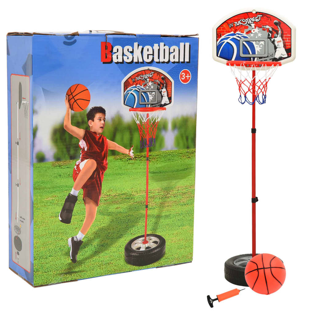 vidaXL Children Basketball Play Set Adjustable 120 cm - BEYRUN