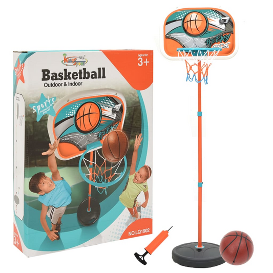 vidaXL Portable Basketball Play Set - Adjustable Height 133-160 cm for Kids - BEYRUN