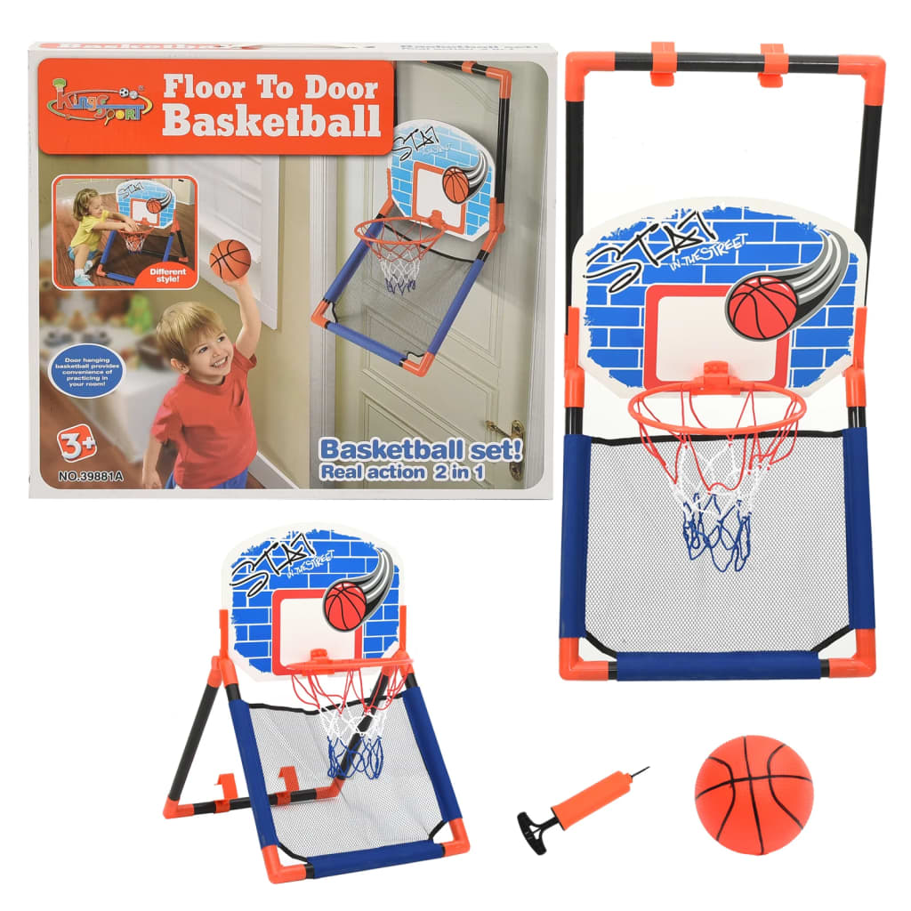 vidaXL Children Basketball Set - Multifunctional Floor and Wall - BEYRUN