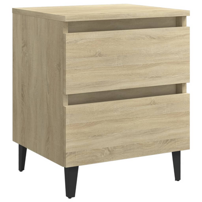 vidaXL Bed Cabinet Sonoma Oak - Engineered Wood Nightstand with Ample Storage, 40x35x50 cm - BEYRUN